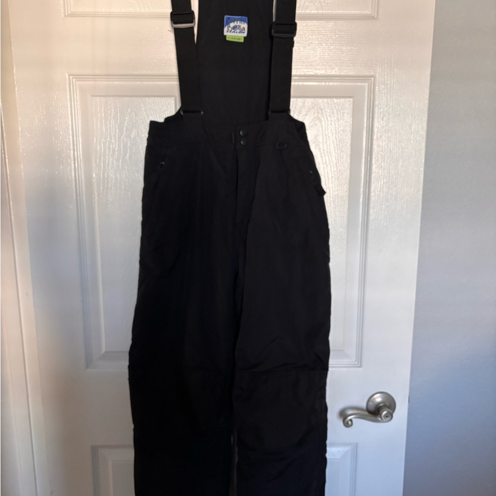 Slalom Kids Black Snow Bib Overalls